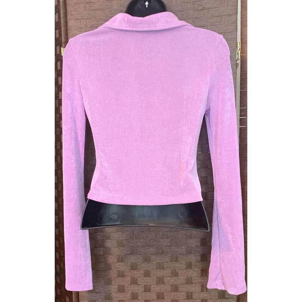 Flared Long Sleeve Button Down Shirt- Size Medium - Picture 2 of 3